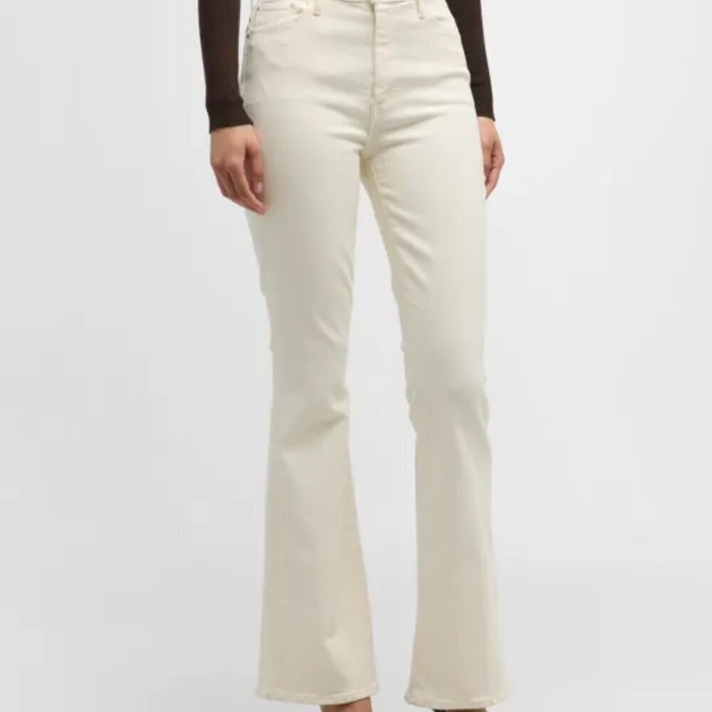 Mother High Waisted Weekender Skimp Size 25 Cream Denim